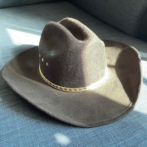TURNER HAT BLACK FELT COWBOY HAT SIZE 7 1/8